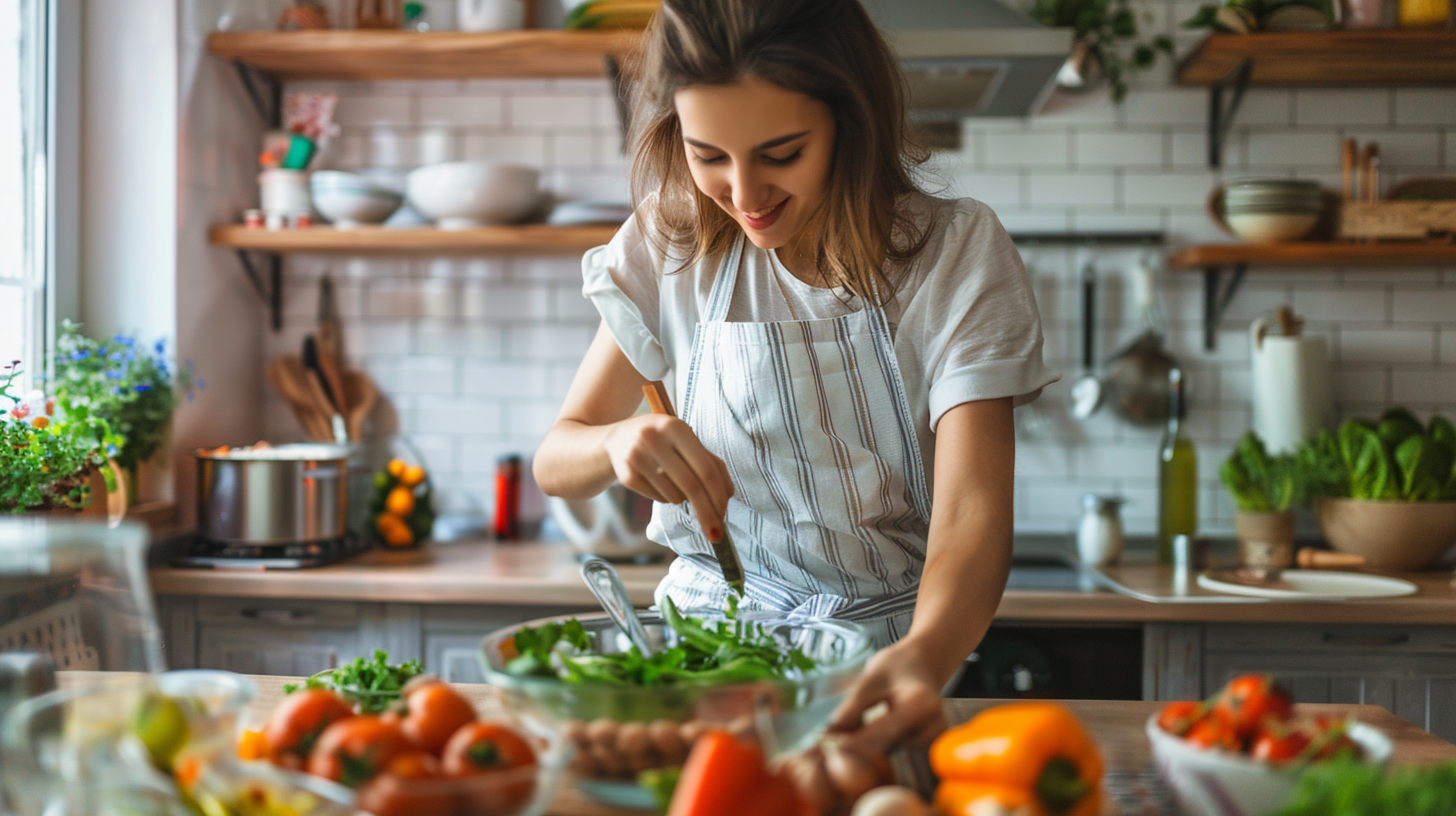 Різноманітні свіжі продукти та збалансована їжа